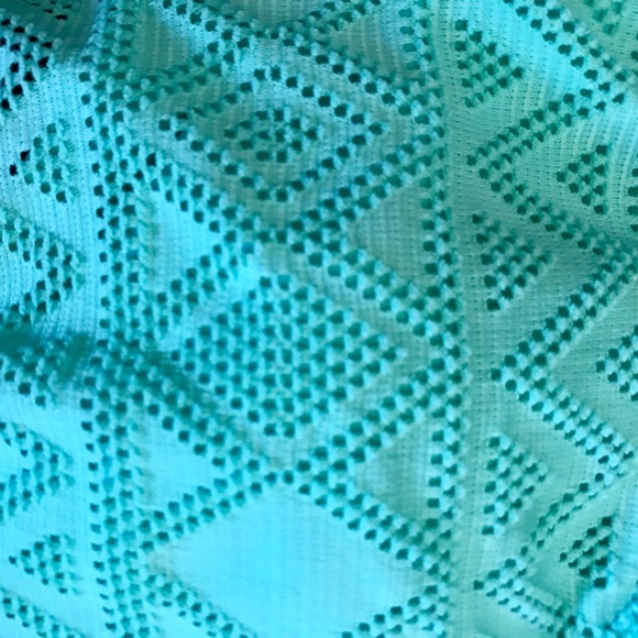 Women’s Turquoise Crochet Flutter Bikini Top - Picture 6 of 7